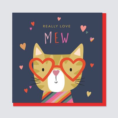 Schrullige Katze-Valentinstagskarte