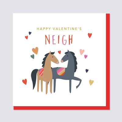 Tarjeta del día de San Valentín del caballo