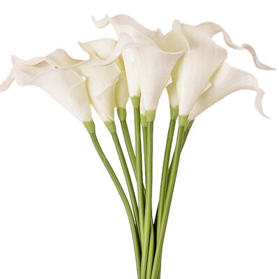 Véritable touche calla 34.5 cm de long - Blanc