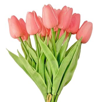 Tige de tulipe Real Touch, 32 cm de long - Rose