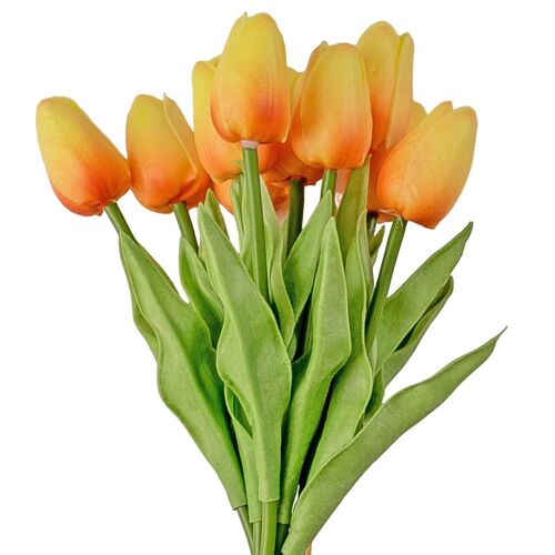 Real touch tulip stem, 32cm long - Orange