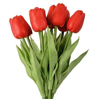 Stelo di tulipano Real Touch, lungo 32 cm - Rosso