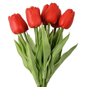 Tige de tulipe Real Touch, 32 cm de long - Rouge