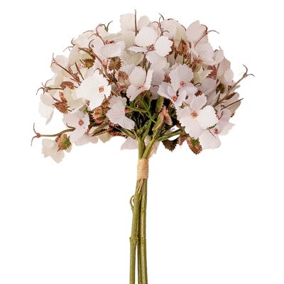 Royal Grape Flower, ramo de flores artificiales de 35 cm de largo - Blanco