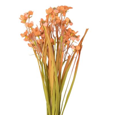 Künstlicher Blumenstrauß Myosotis, 55 cm lang – Pastellorange