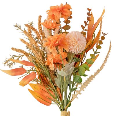 Combinazione di dalia, maltese, rosmarino, eucalipto, ramo d'acero, salvia, bouquet di fiori artificiali lungo 44 cm