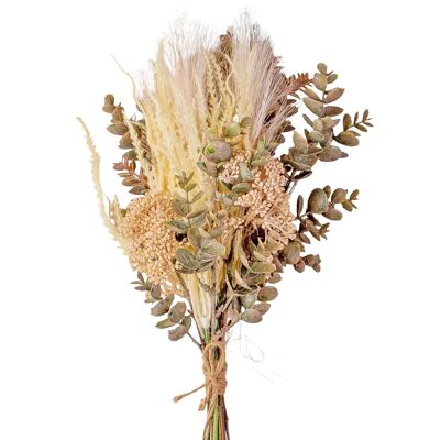 Artificial plant bouquet with pampas grass, eucalyptus and rosemary, 43 cm high