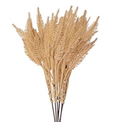 Faisceau de plantes artificielles naturelles, 6 brins, hauteur 37 cm - Marron clair