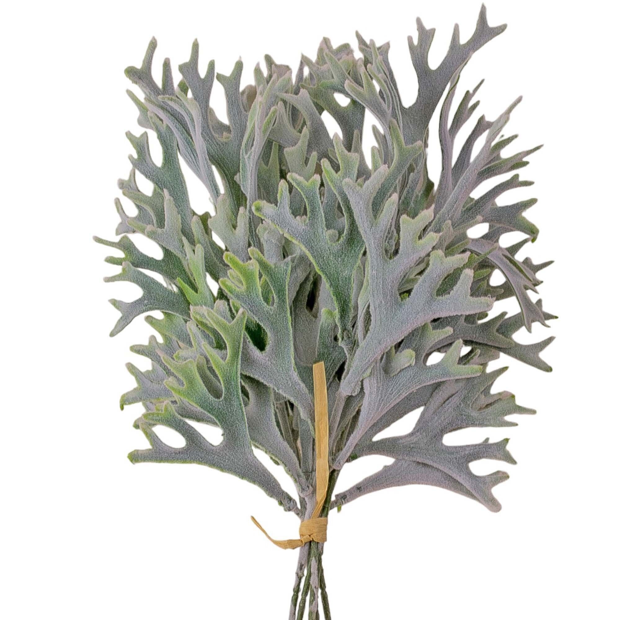 Geweihgrasbündel, 6 Stränge, 39 cm hoch – Weißgrün