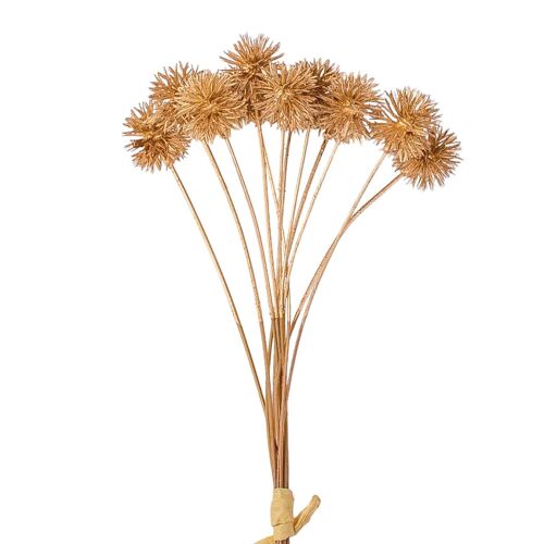 Metallic gold thornball branch bundle, 12 strands, 30cm high