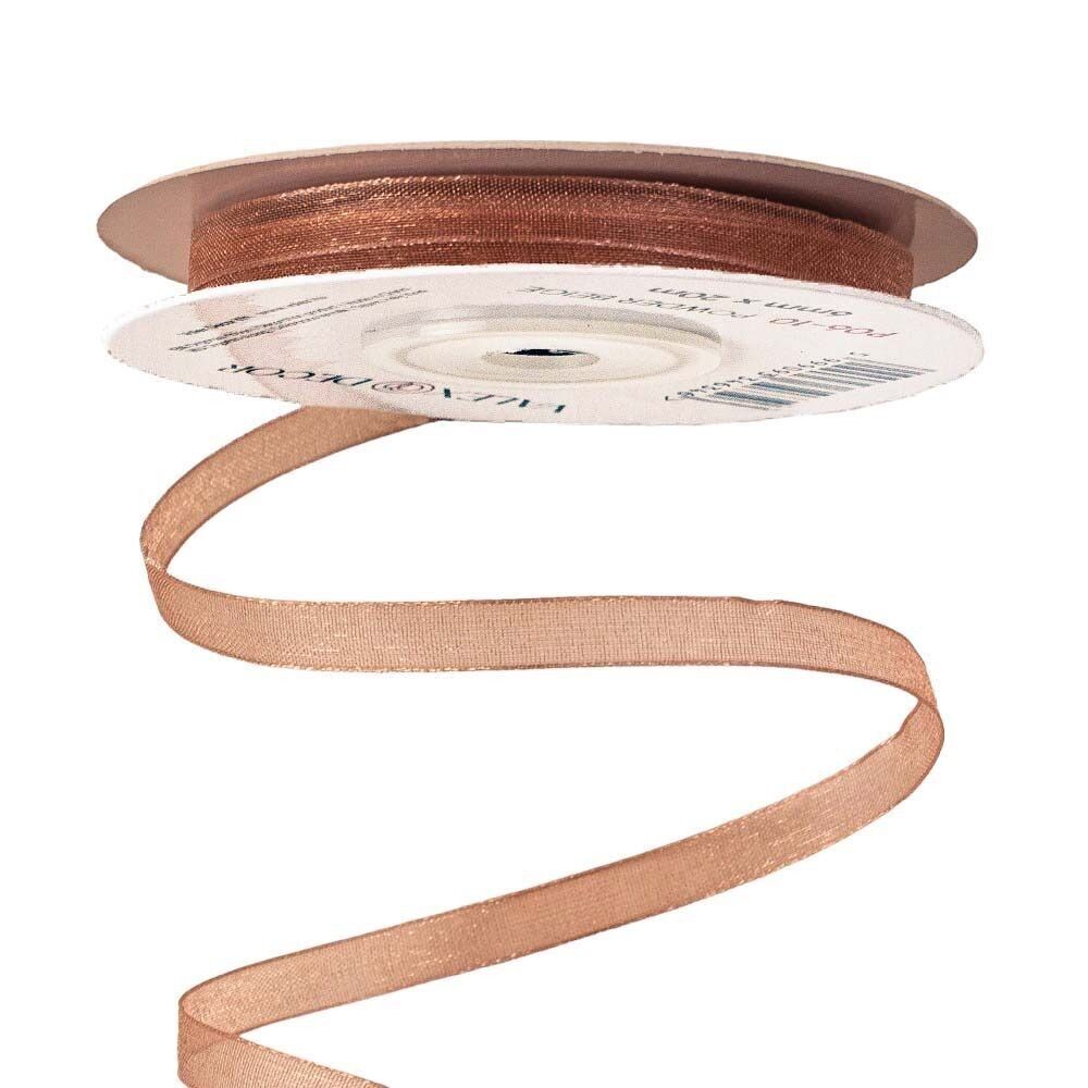 Organzaband 6 mm x 20 m – Puderbeige