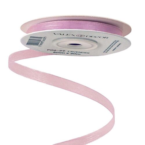 Organza ribbon 6mm x 20m - Lavander