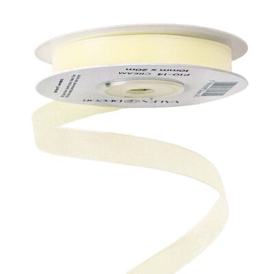 Organza ribbon 10mm x 20m - Cream