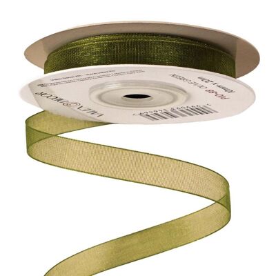 Ruban Organza 10mm x 20m - Vert olive