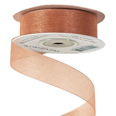 Organza ribbon 20mm x 20m - Powder beige