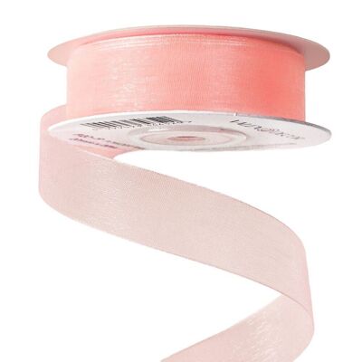 Organza ribbon 20mm x 20m - Powder pink