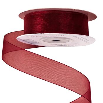 Ruban Organza 20mm x 20m - Bordeaux