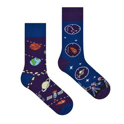 Space socks - casual mismatched socks