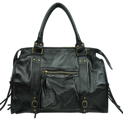 Shiny leather handbag 58035 Grand Naples