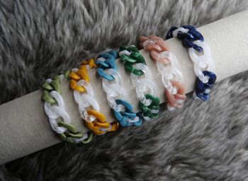 Bracelets mailles acrylique MIA variations blanche 1