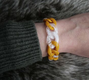 Bracelets mailles acrylique MIA variations blanche 6
