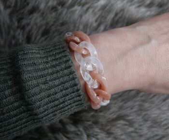 Bracelets mailles acrylique MIA variations blanche 10