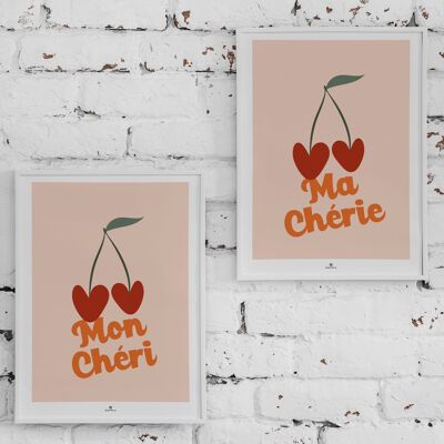 A3 poster in batches of 2 x 5 - MY CHérie / MON CHéri