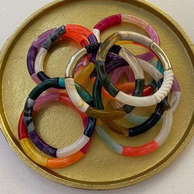 LUCETTE curved tube bead bracelet