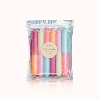 Set di candele Dip Dye: edizione sorbetto