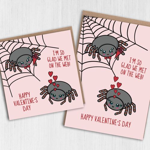 I’m so glad we met on the web Valentine’s Day card