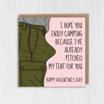 J'ai déjà planté ma tente pour toi carte de Saint Valentin 2