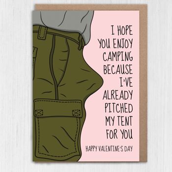 J'ai déjà planté ma tente pour toi carte de Saint Valentin 3