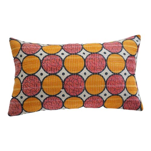 Coussin rectangle en Kantha N°201