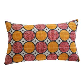 Coussin rectangle en Kantha N°201 1