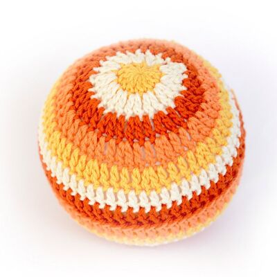 Crochet rattle ball: ORANGE