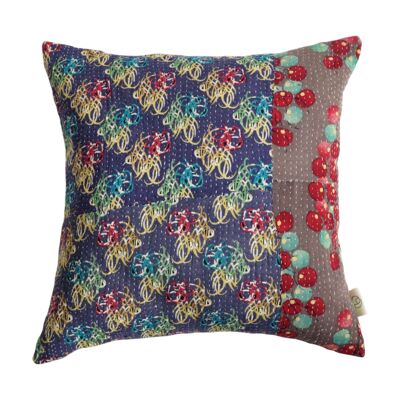 Coussin carré Kantha N°303