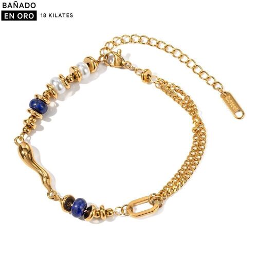 Pulsera brazalete baño 18k acero 2500100001337