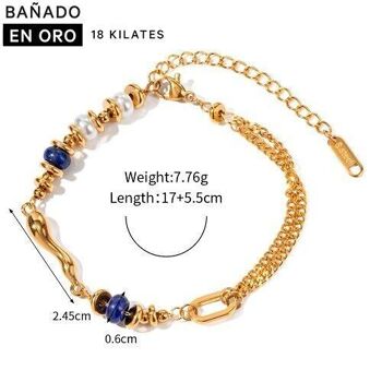 Bracelet jonc plaqué acier 18 carats 2500100001337 2