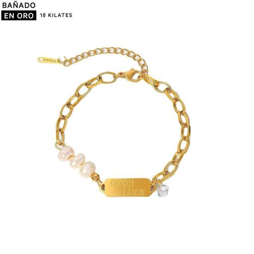 Pulsera brazalete baño 18k acero 2500100001436