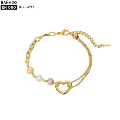 Pulsera brazalete baño 18k acero 2500100001443