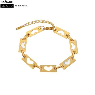 Bracciale rigido placcato in acciaio 18k 2500100001450