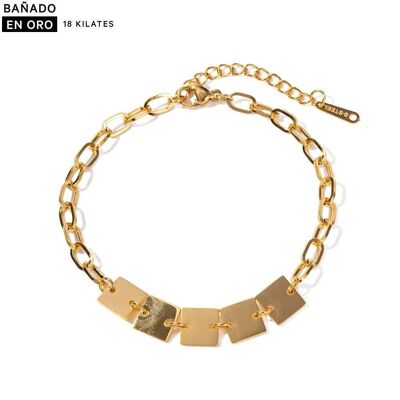 Pulsera brazalete baño 18k acero 2500100001467