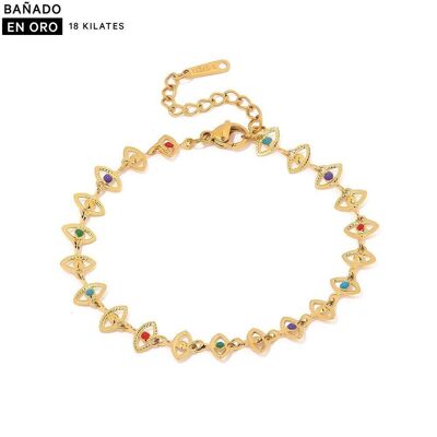 Pulsera brazalete baño 18k acero 2500100001498