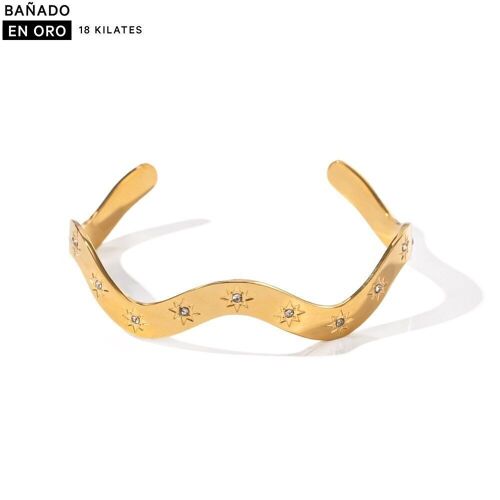 Pulsera brazalete baño 18k acero 2400100000333