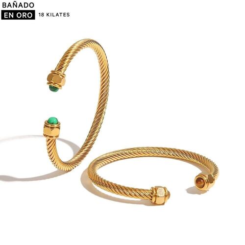 Pulsera brazalete baño 18k acero 2400100000371