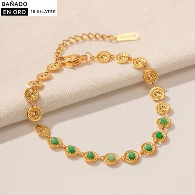 Pulsera brazalete baño 18k acero 2500100001306