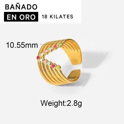 Anillos baño 18k acero 2800100002861