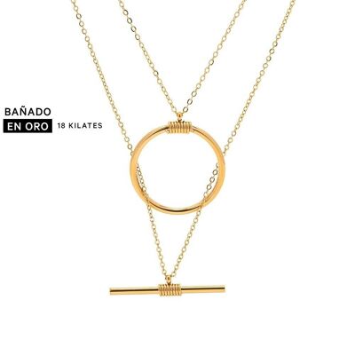 18k steel plated necklaces 2600100001693