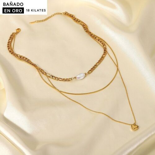 Collares baño 18k acero 2600100001853