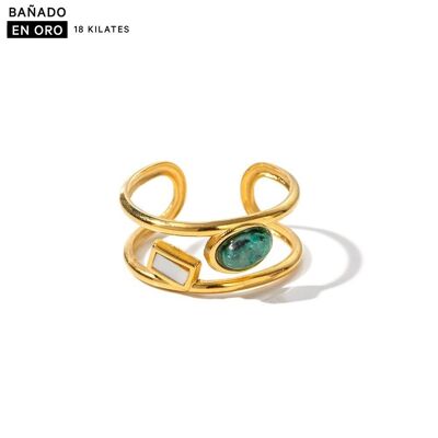 Anillos baño 18k acero 2800100002380